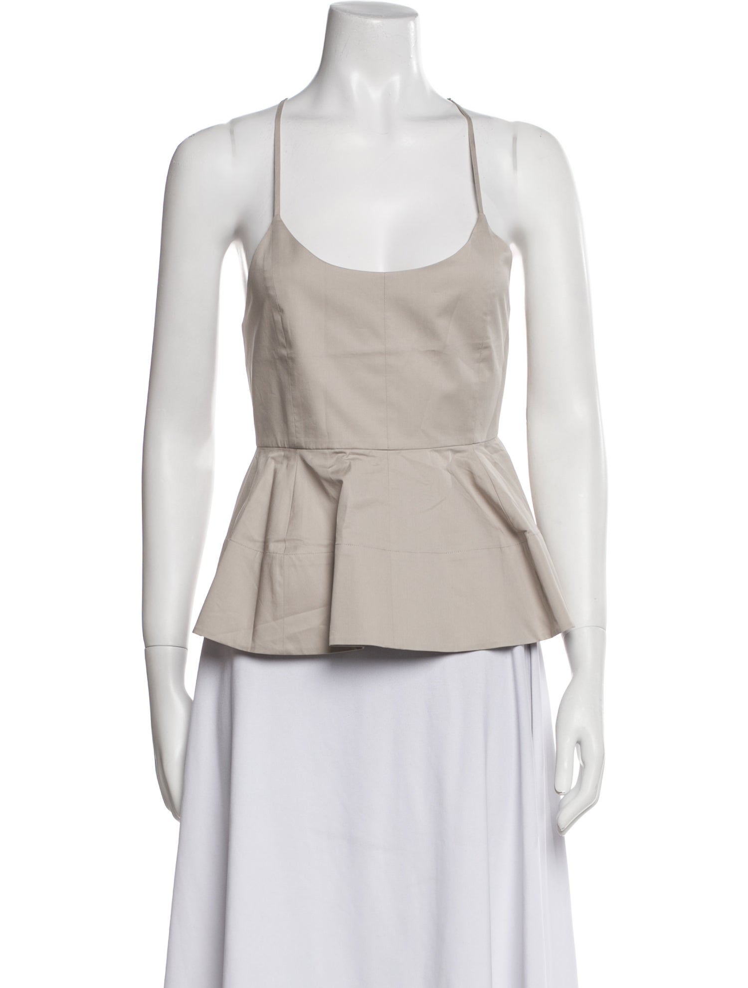 Tibi Scoop Neck Sleeveless Top