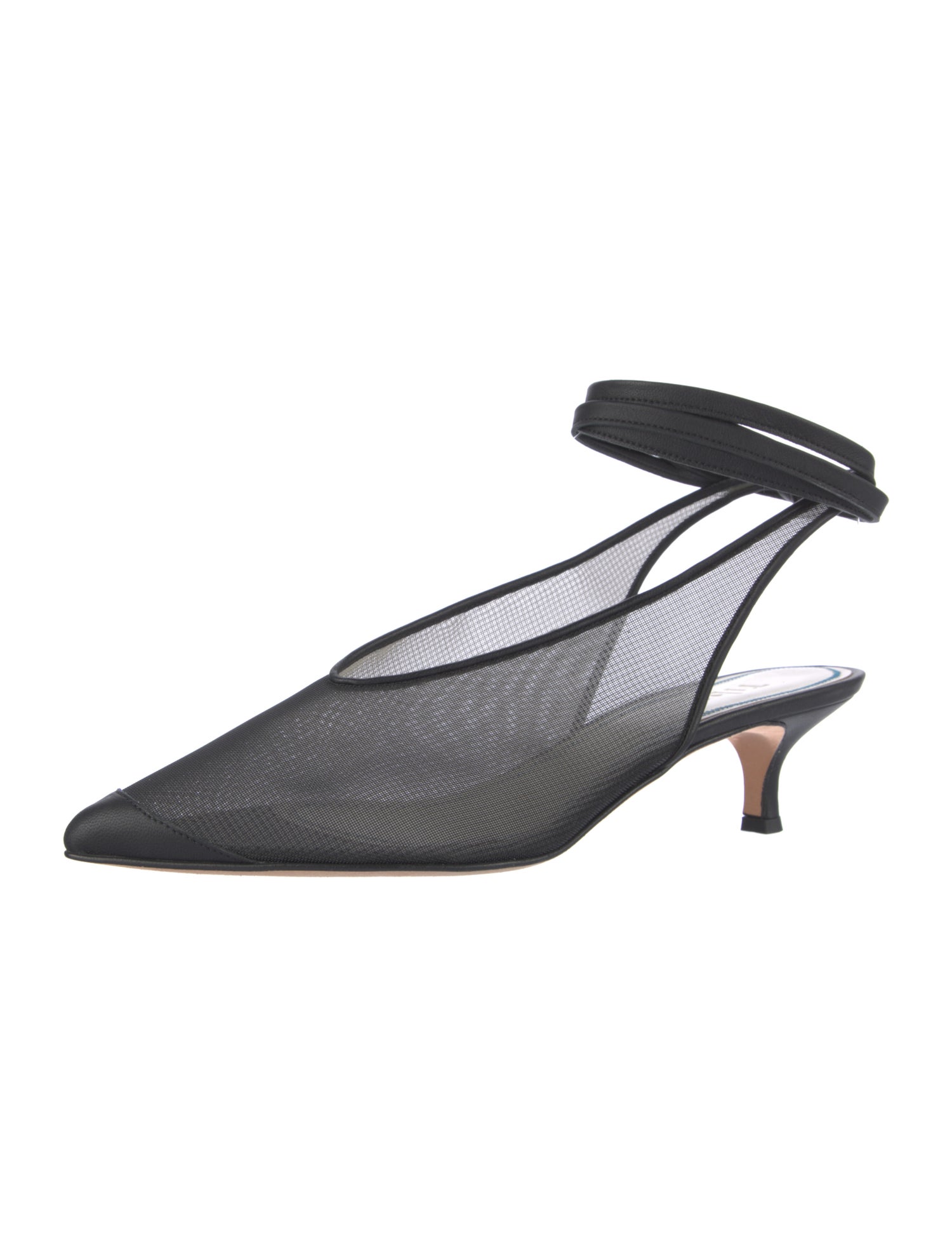 Tibi Mesh Slingback Pumps