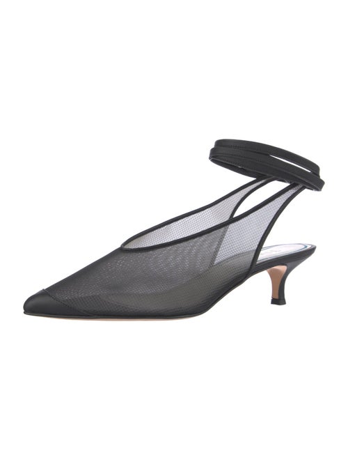 Tibi Mesh Slingback Pumps