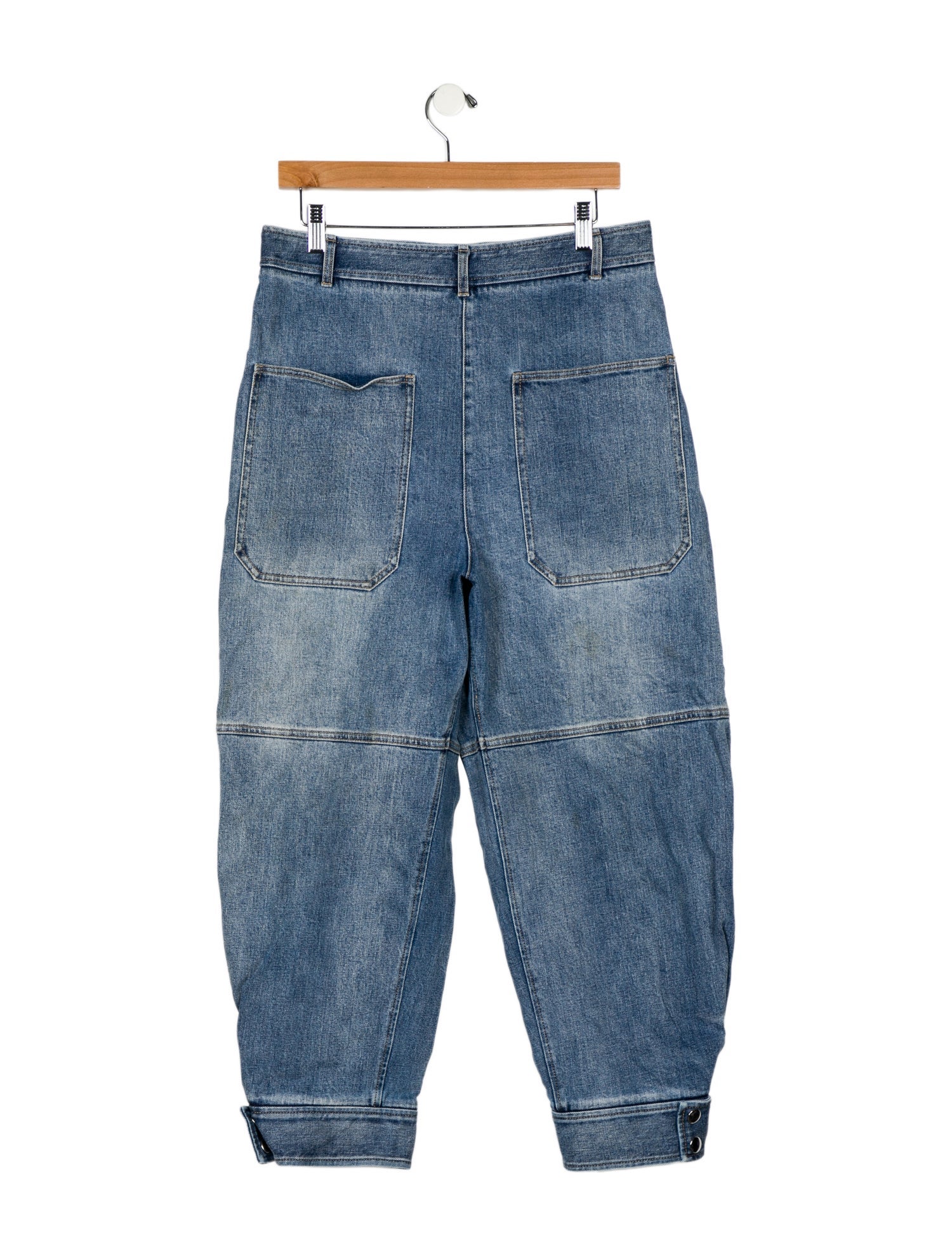 Tibi High-Rise Straight Leg Jeans