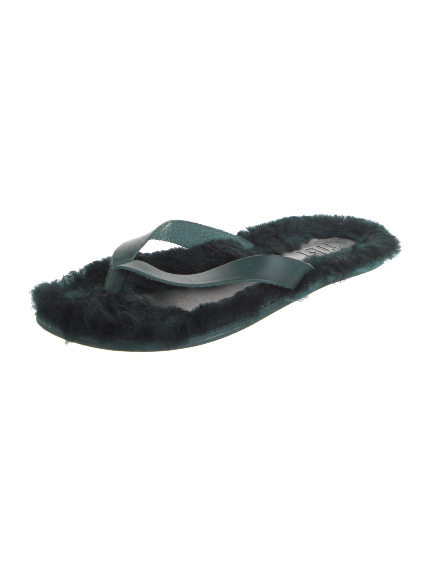 Tibi Faux Fur Faux Fur Trim Slides