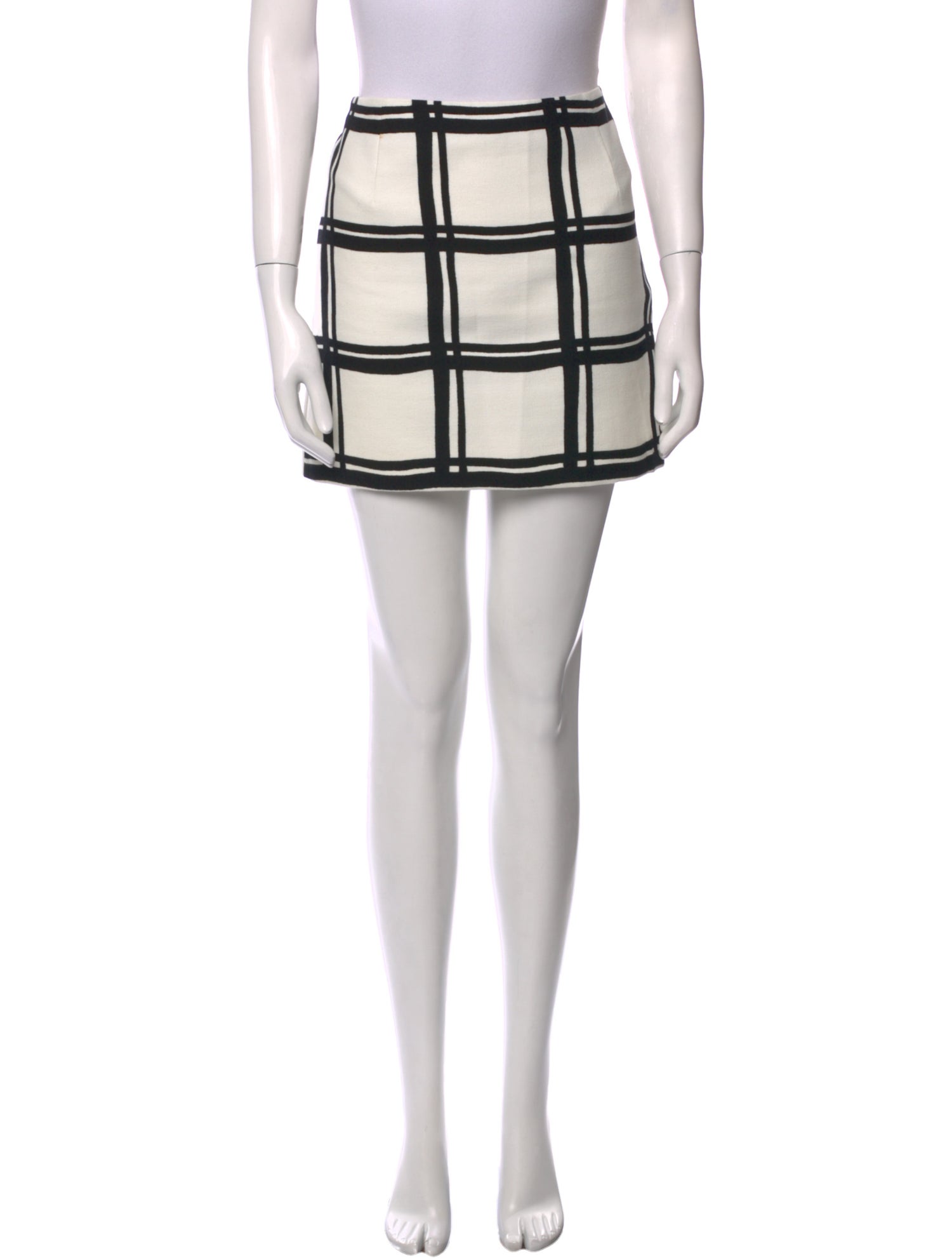 Tibi Plaid Print Mini Skirt