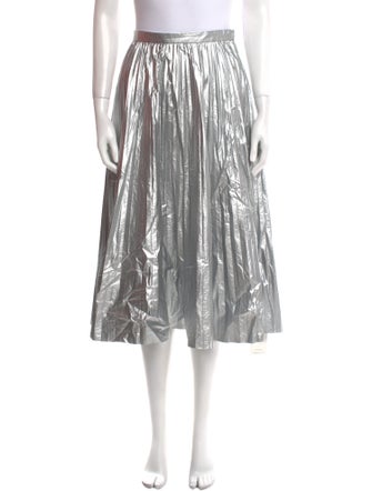 Tibi Pleated Accents Knee-Length Skirt