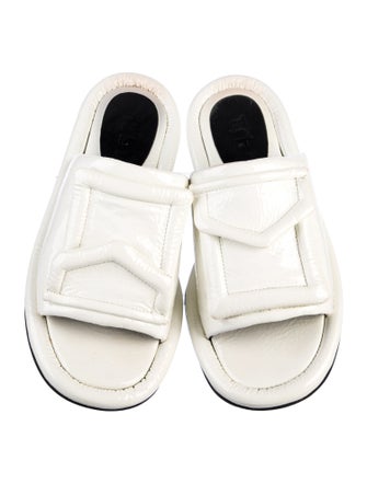 Tibi Patent Leather Slides