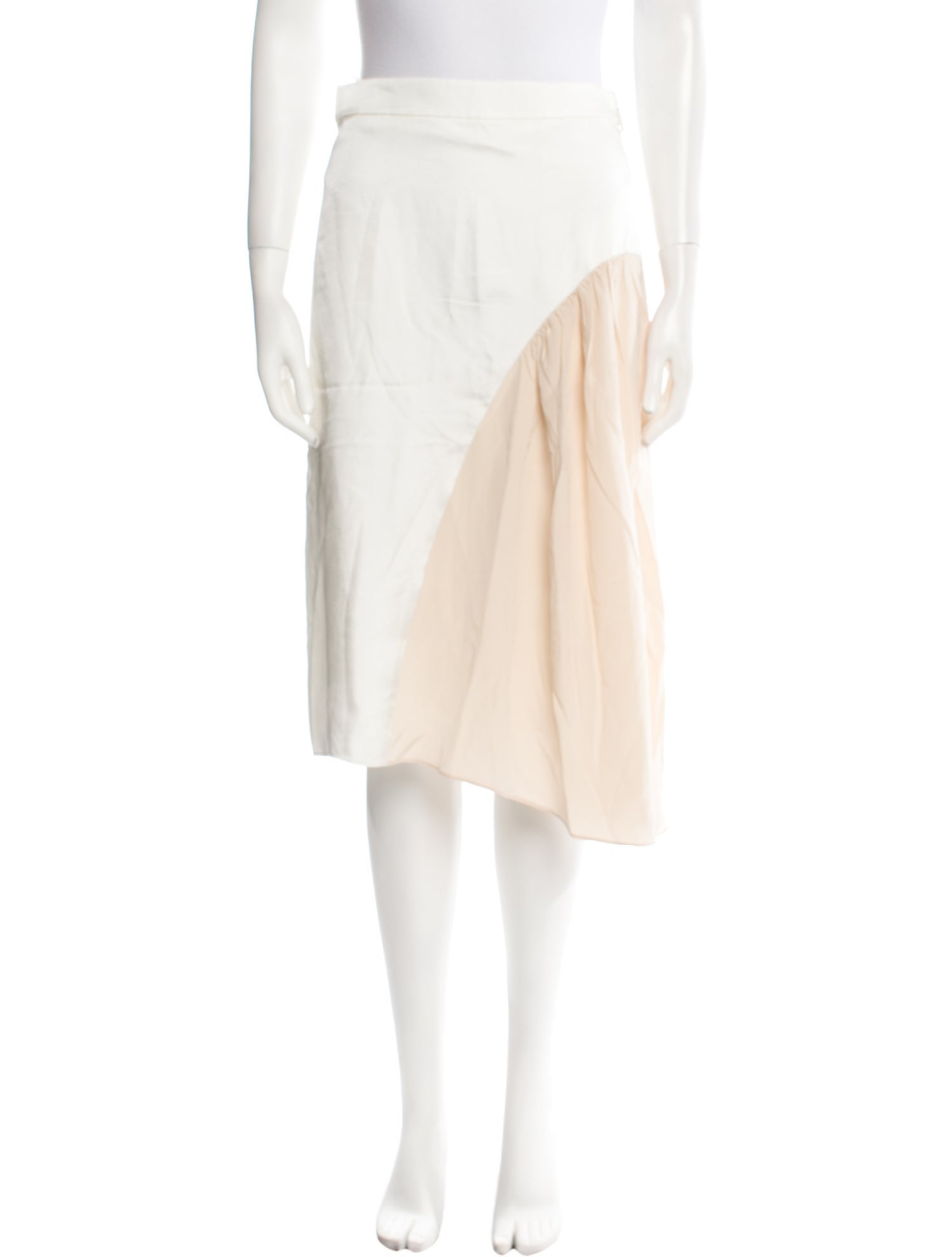 Tibi Distressed Accents Knee-Length Skirt