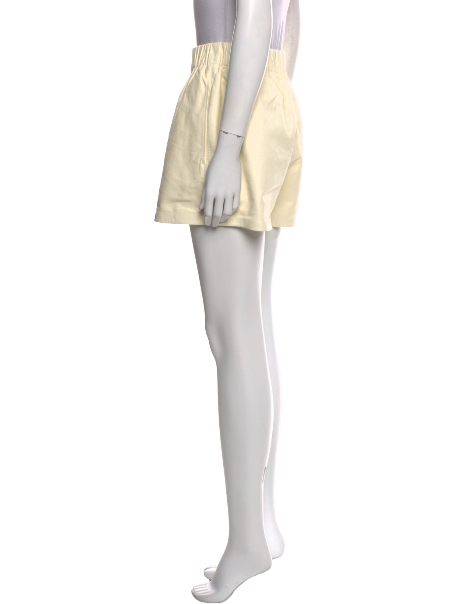 Tibi Lamb Leather Mini Shorts