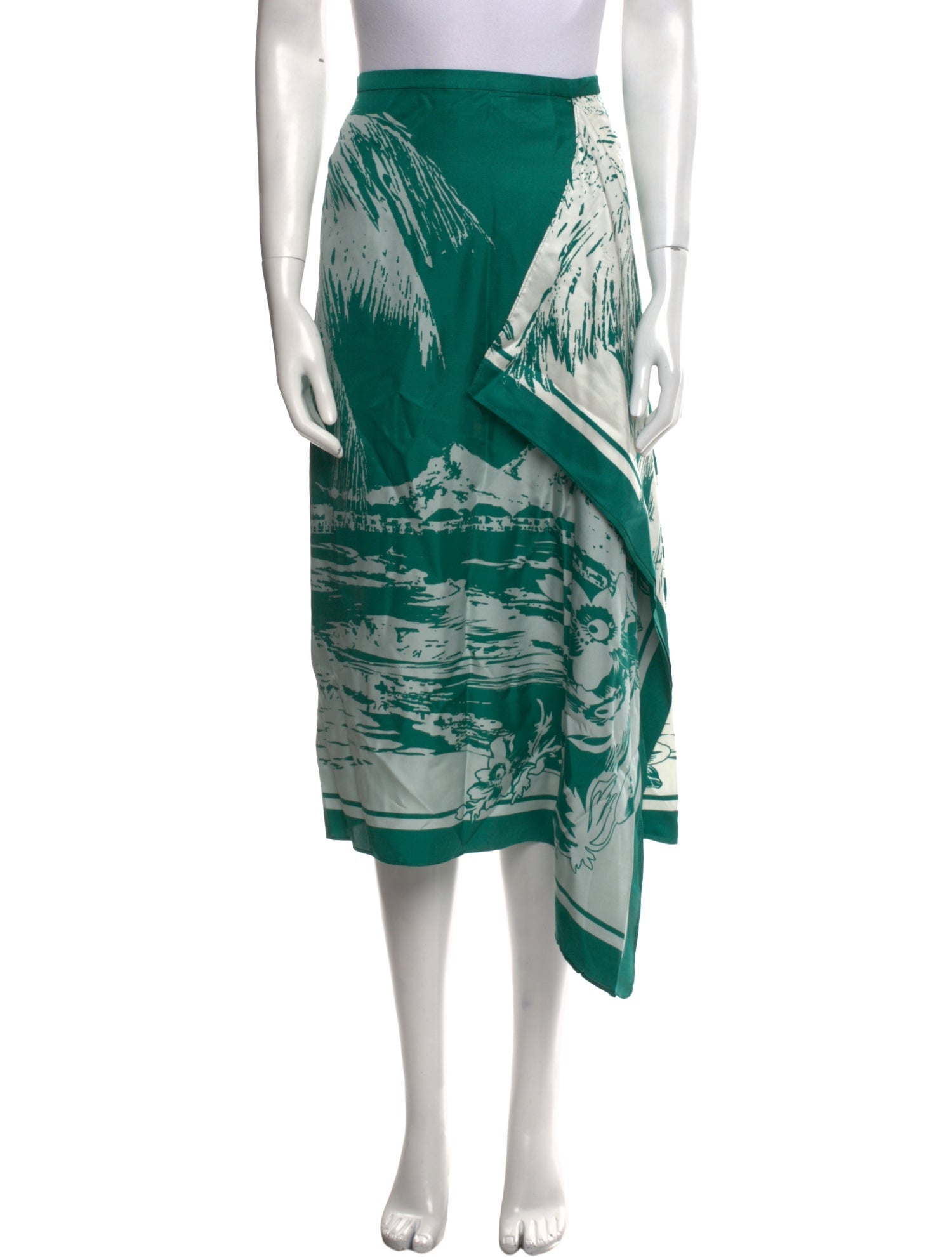 Tibi Silk Midi Length Skirt