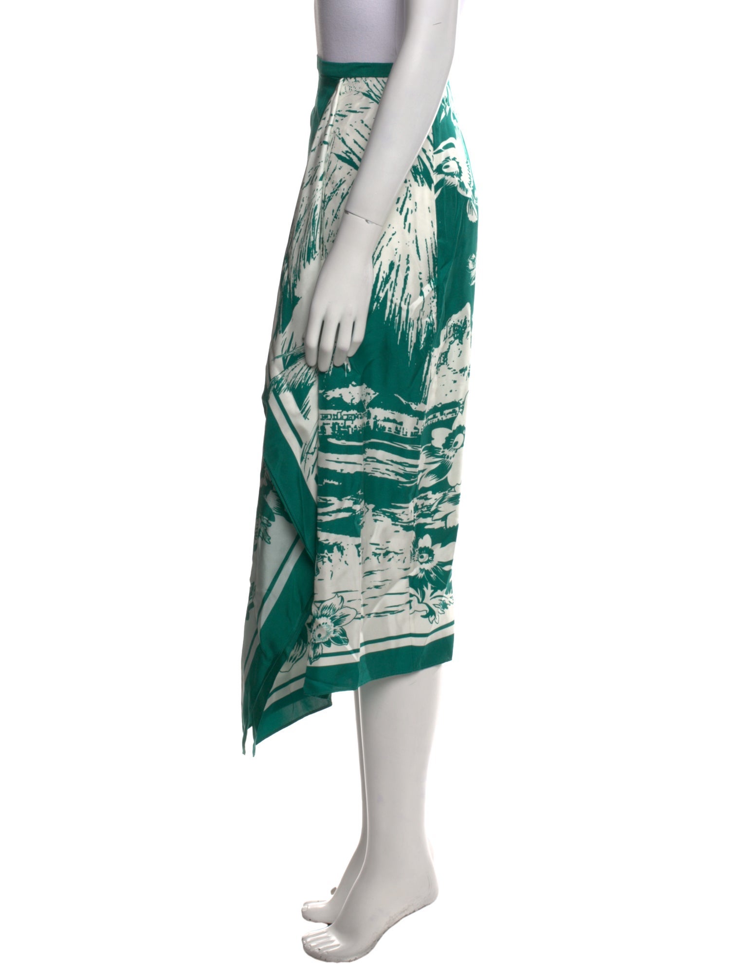 Tibi Silk Midi Length Skirt