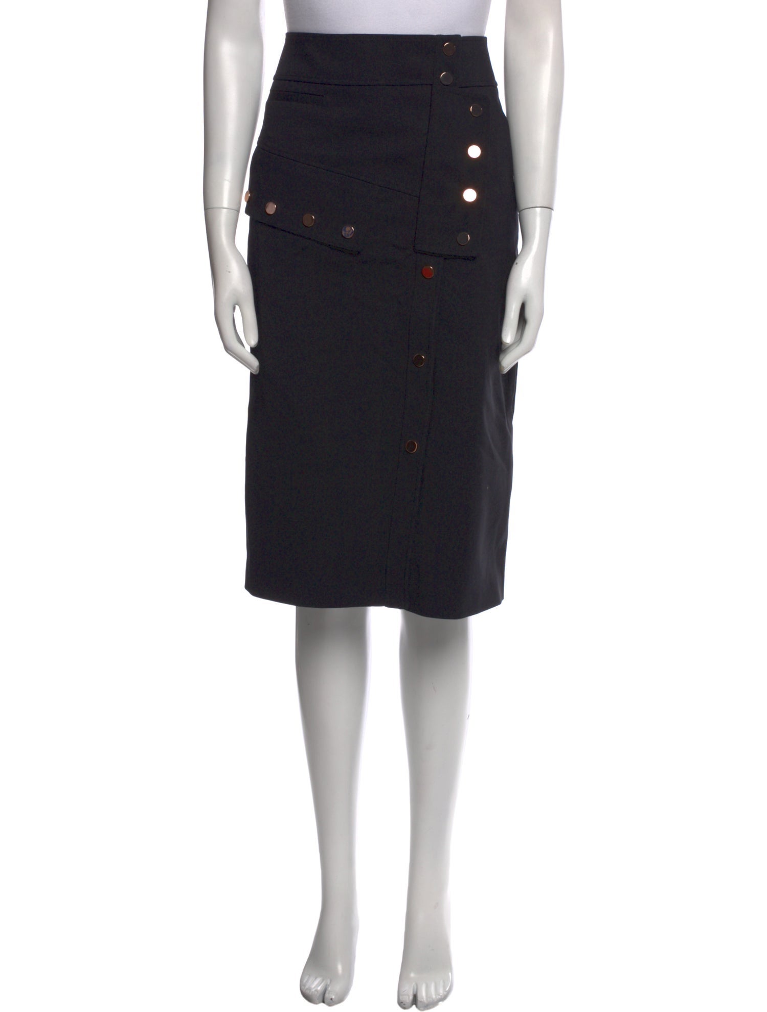 Tibi Studded Accents Knee-Length Skirt