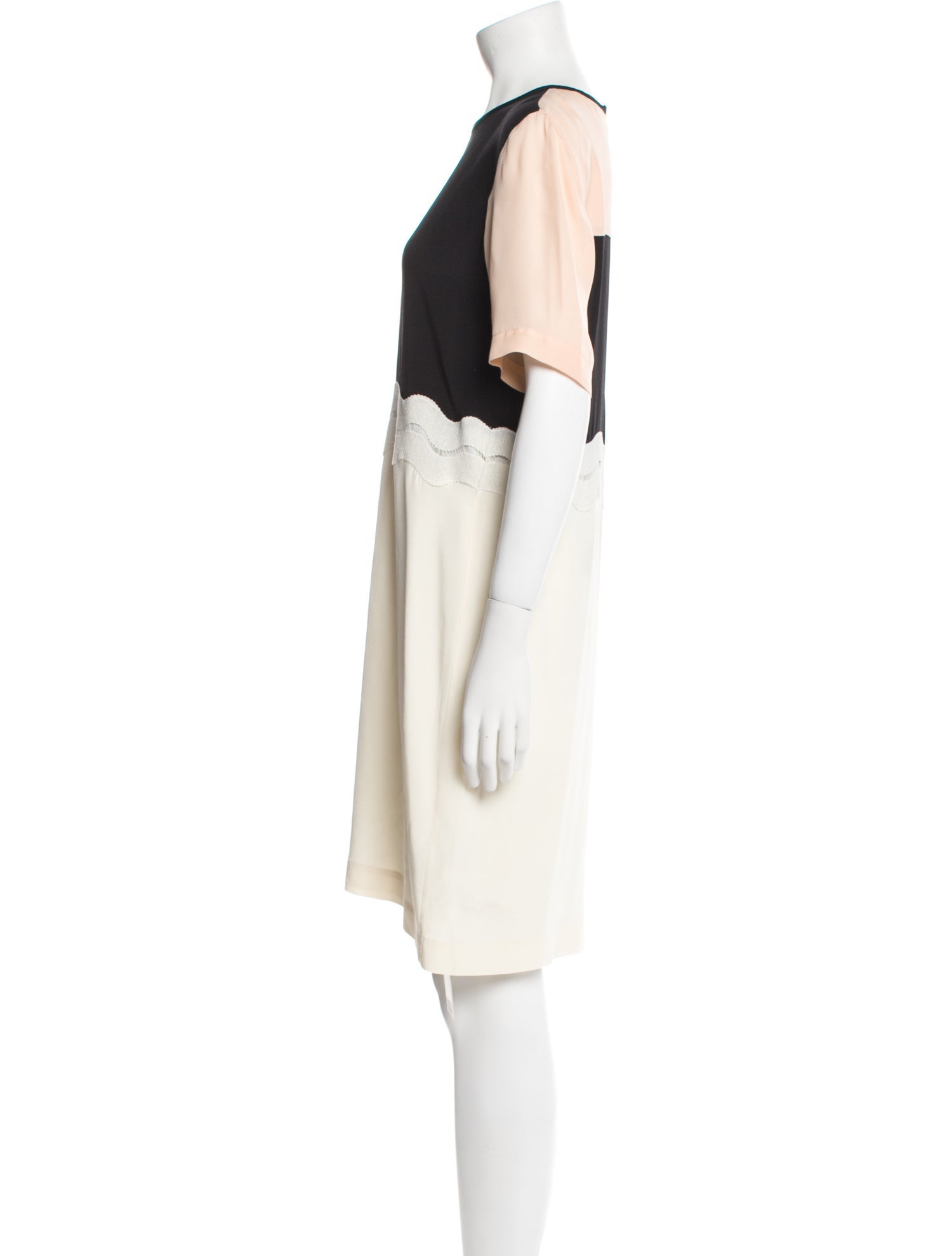 Tibi Crew Neck Knee-Length Dress