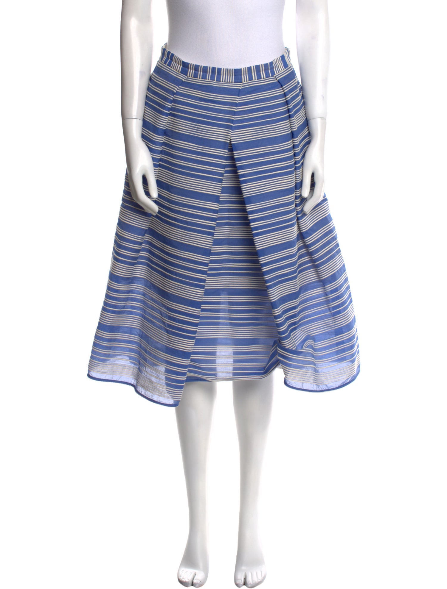 Tibi Striped Knee-Length Skirt