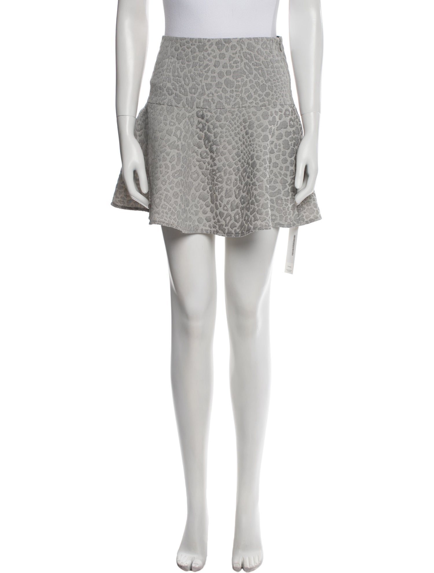 Tibi Animal Print Mini Skirt