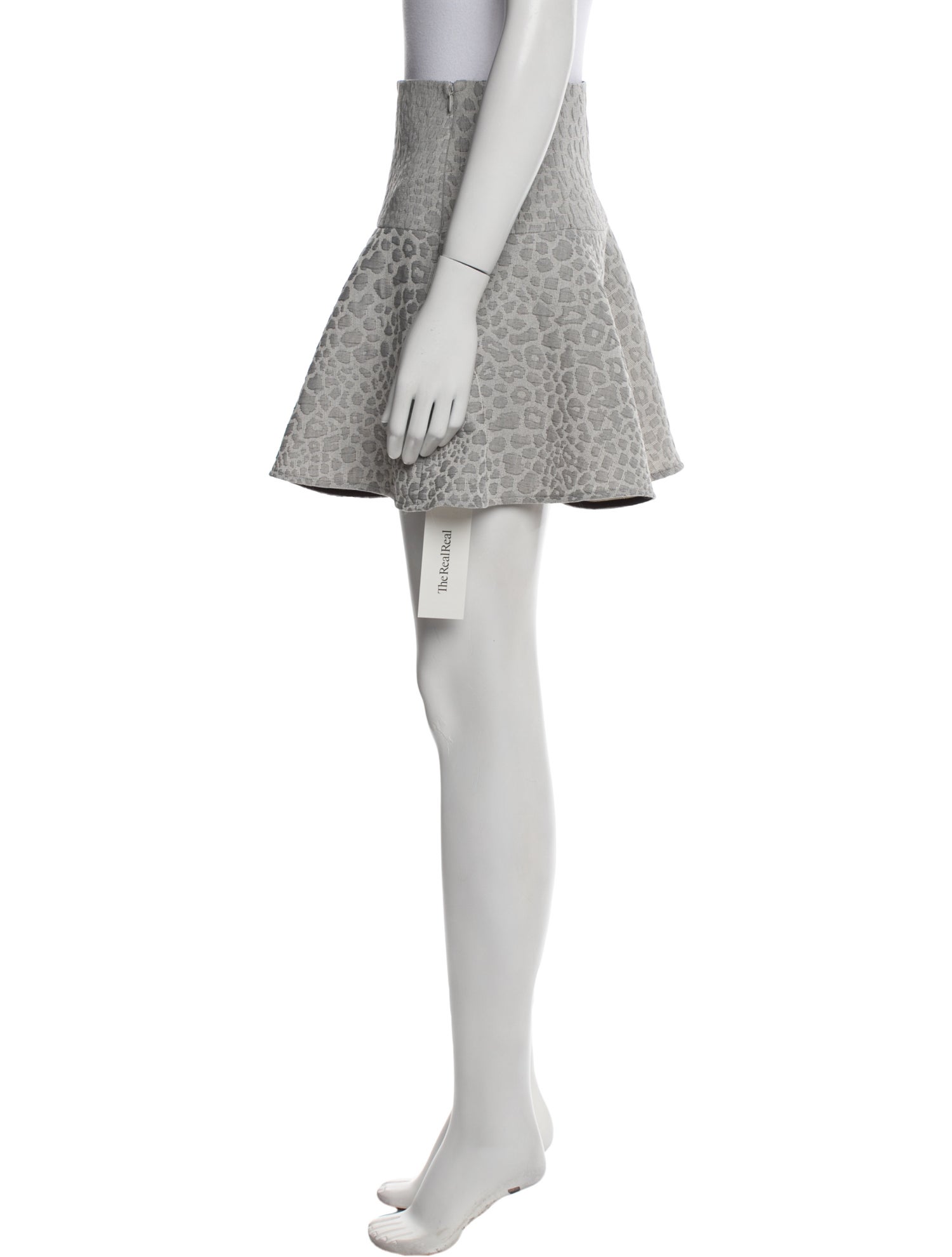 Tibi Animal Print Mini Skirt