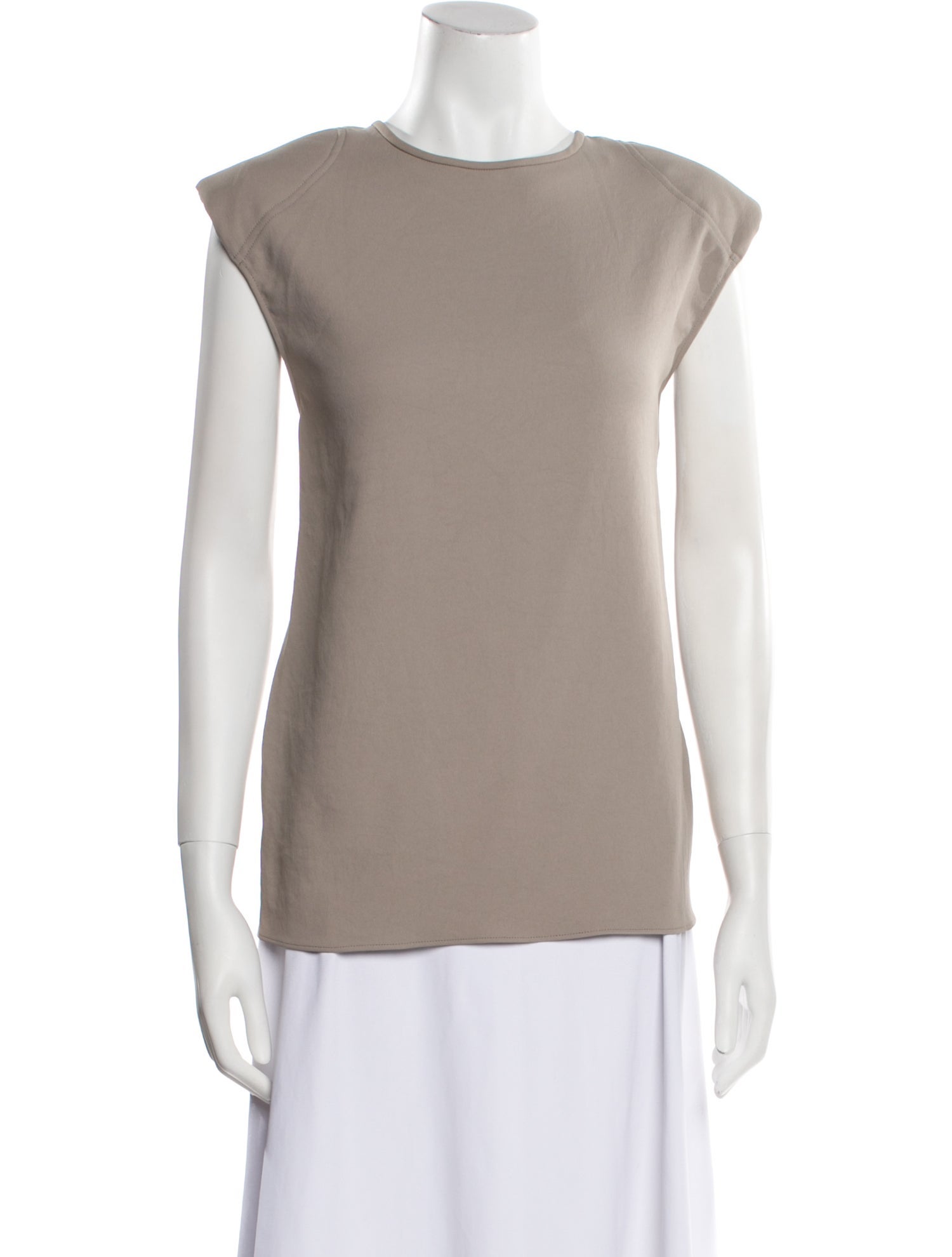 Tibi Scoop Neck Short Sleeve T-Shirt