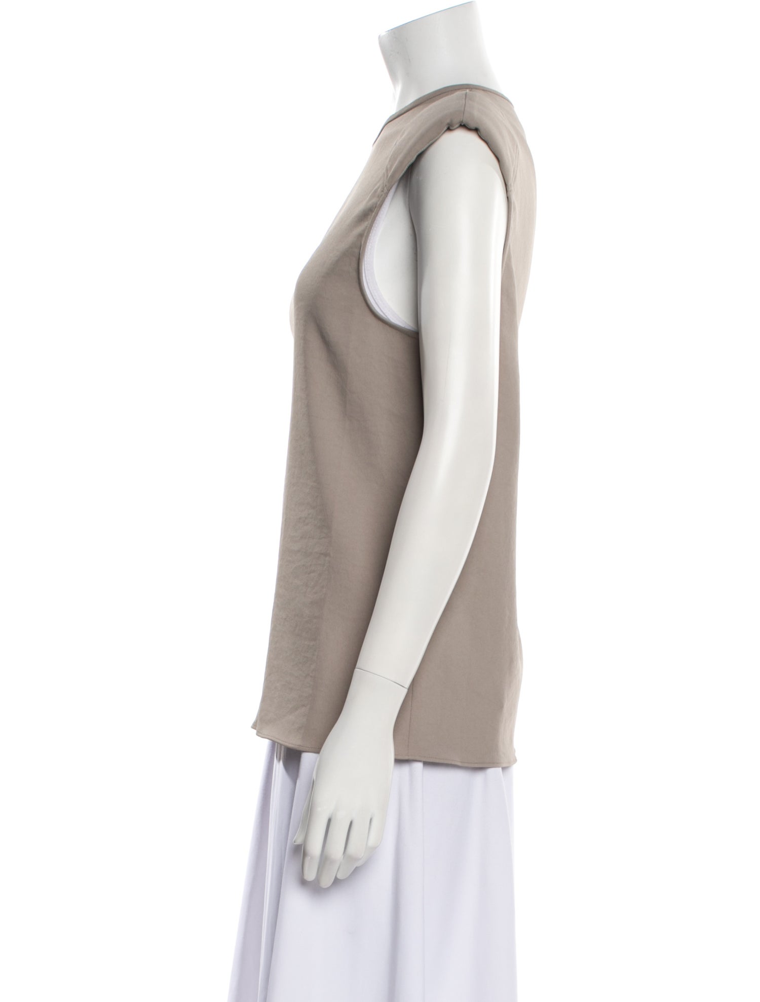 Tibi Scoop Neck Short Sleeve T-Shirt