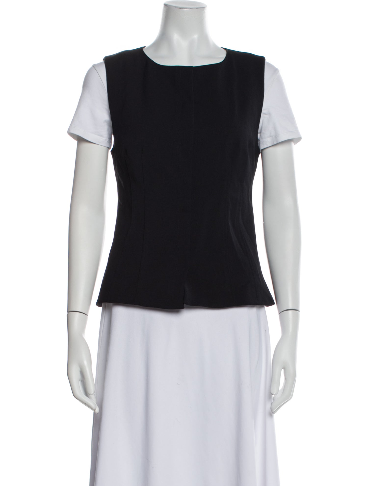 Tibi Bateau Neckline Short Sleeve T-Shirt