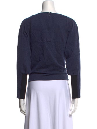 Tibi Crew Neck Long Sleeve Sweatshirt