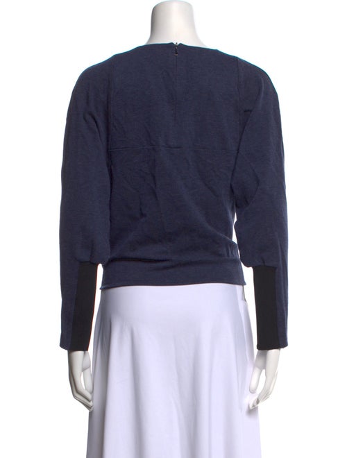 Tibi Crew Neck Long Sleeve Sweatshirt