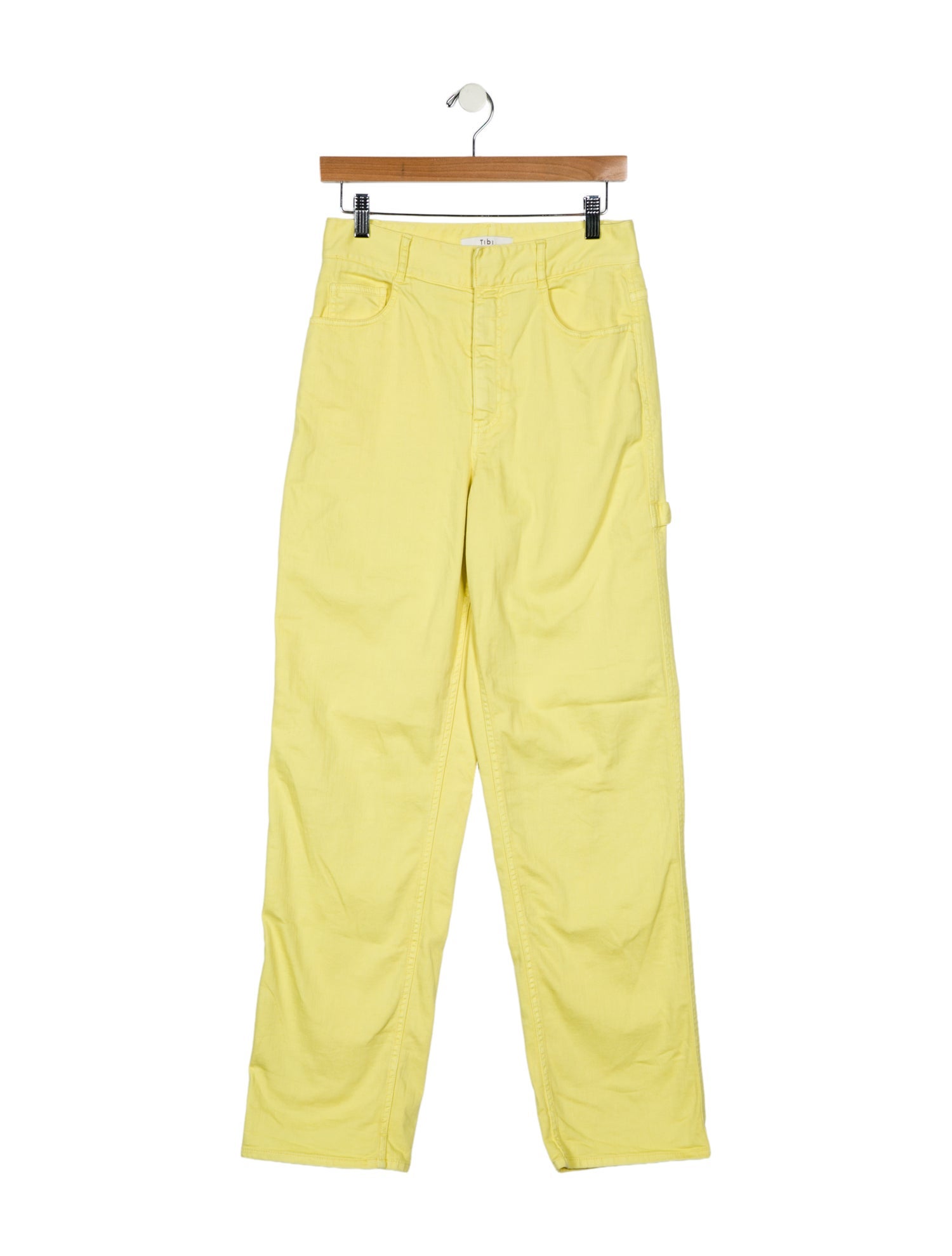 Tibi High-Rise Straight Leg Jeans