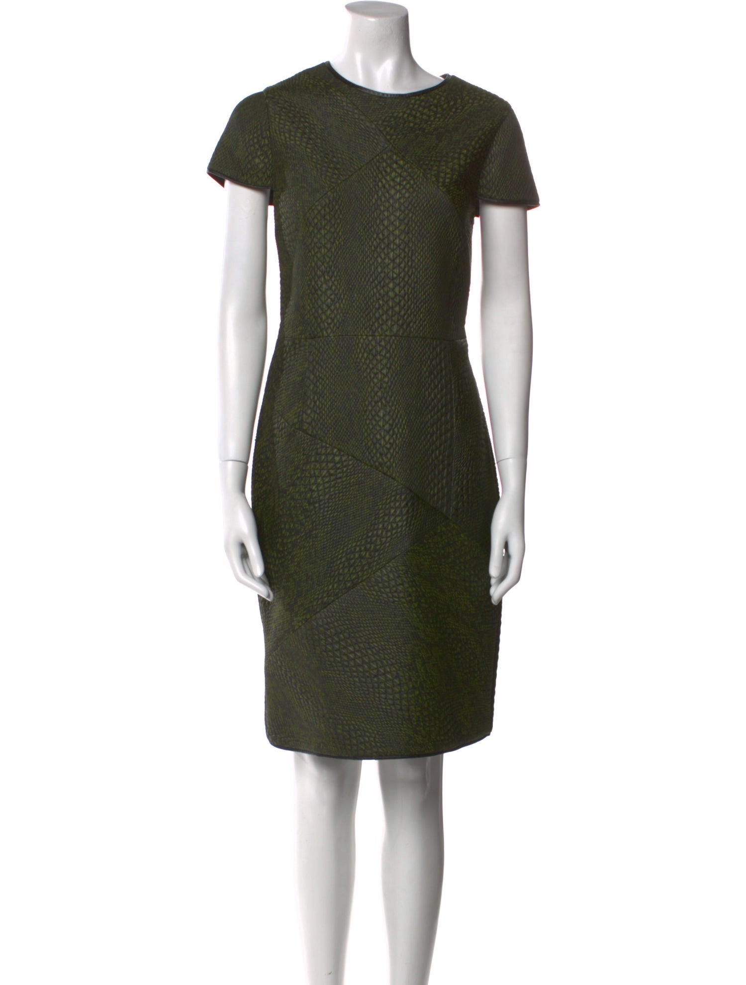 Tibi Animal Print Knee-Length Dress