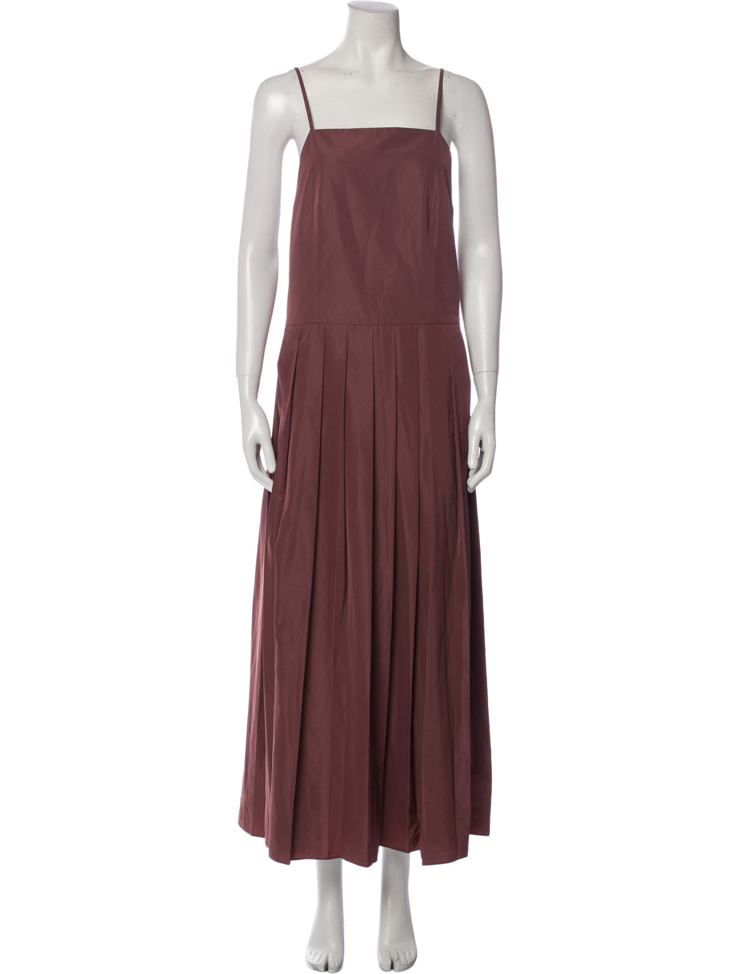 Tibi Square Neckline Long Dress