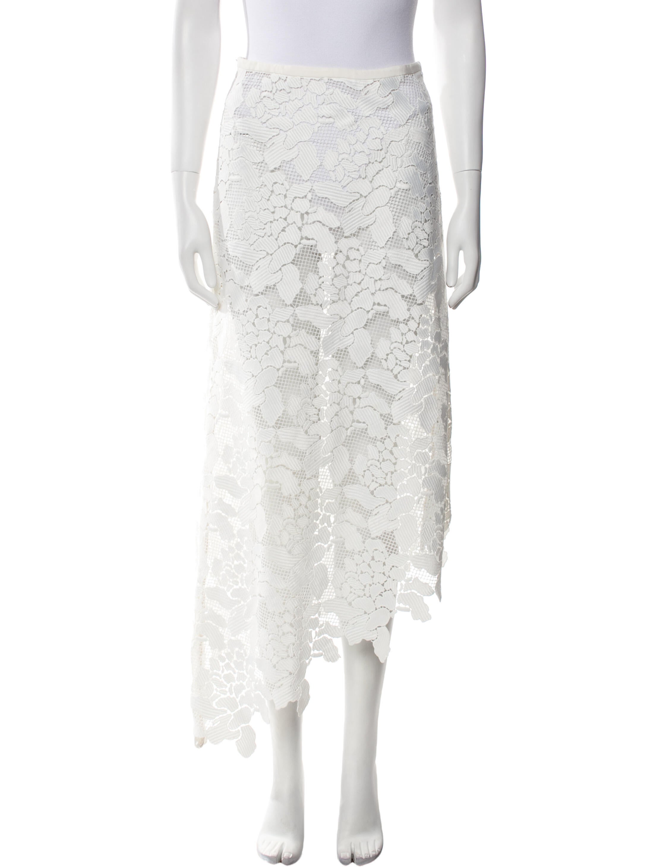 Tibi Lace Pattern Long Skirt