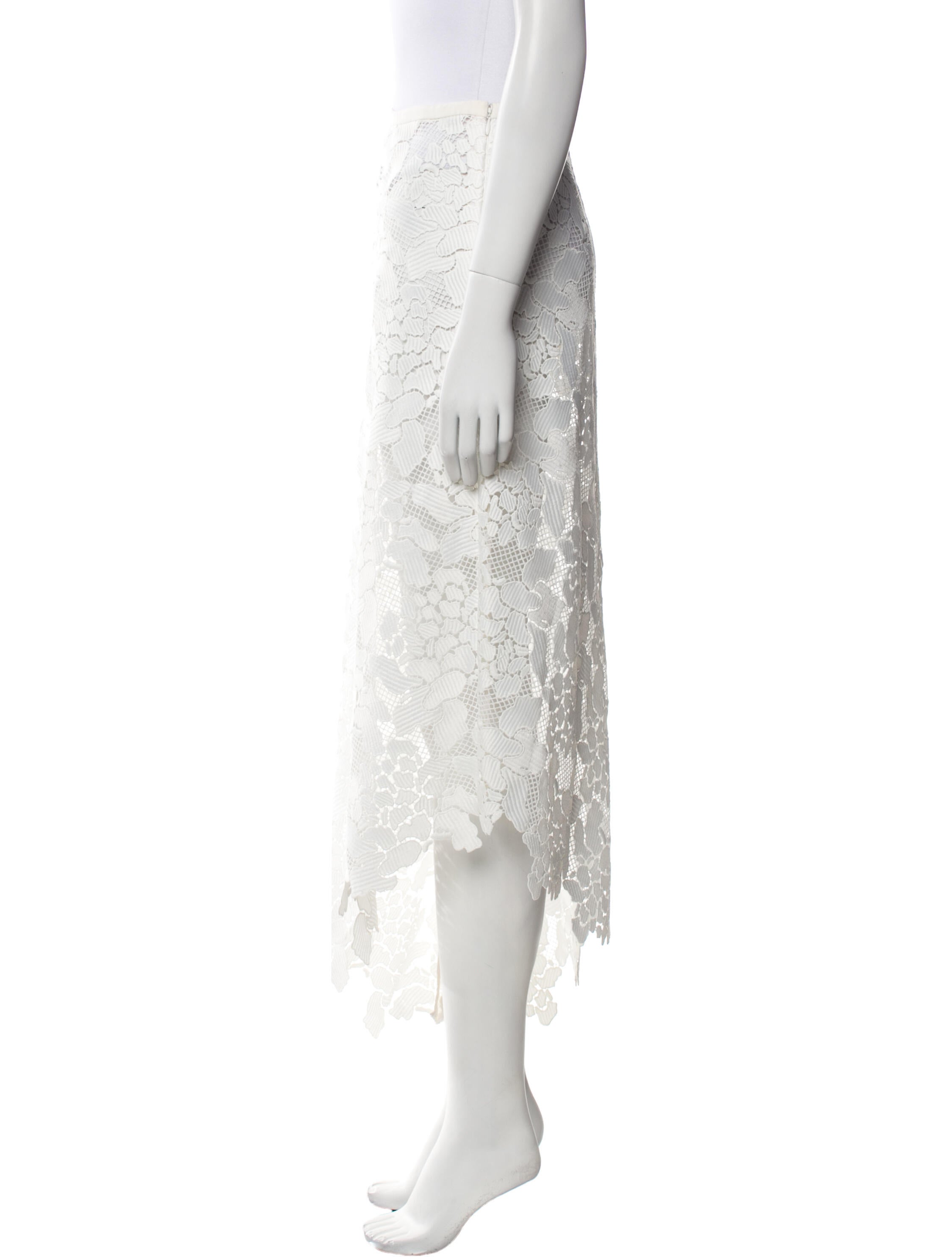 Tibi Lace Pattern Long Skirt