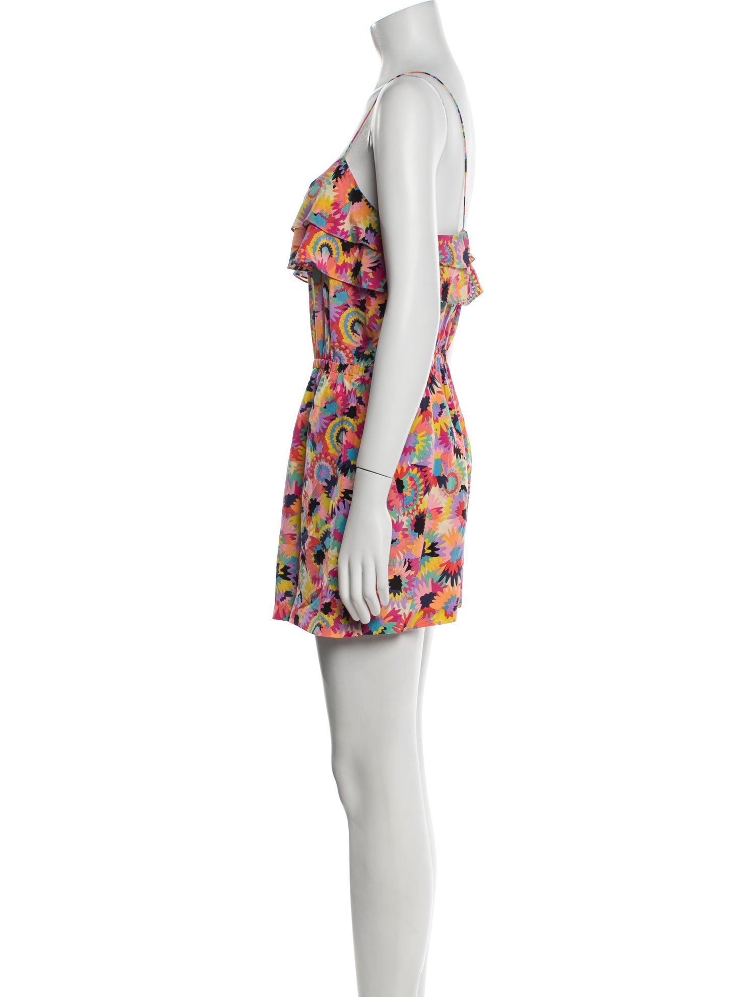 Tibi Silk Floral Print Romper