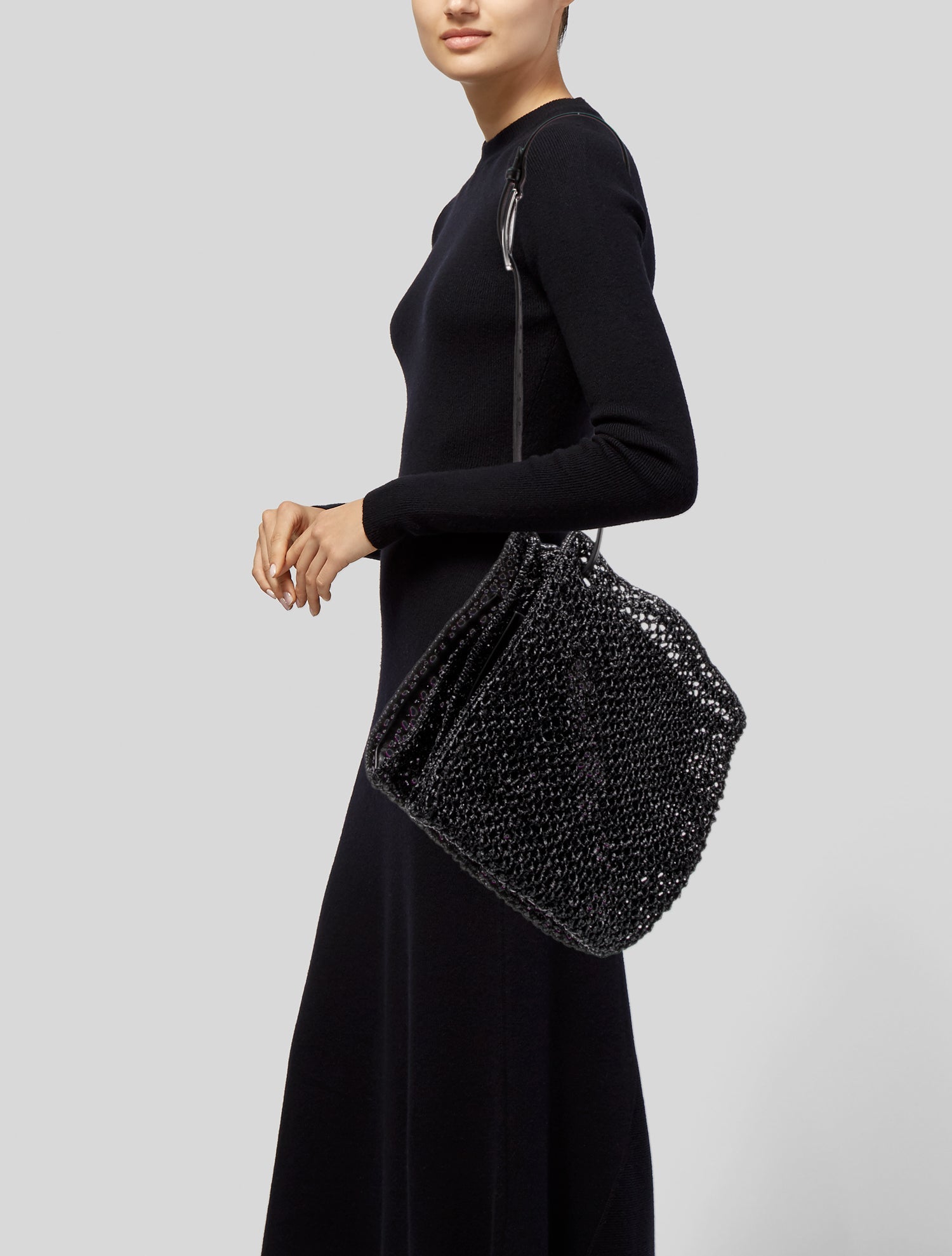 Tibi Straw Shoulder Bag