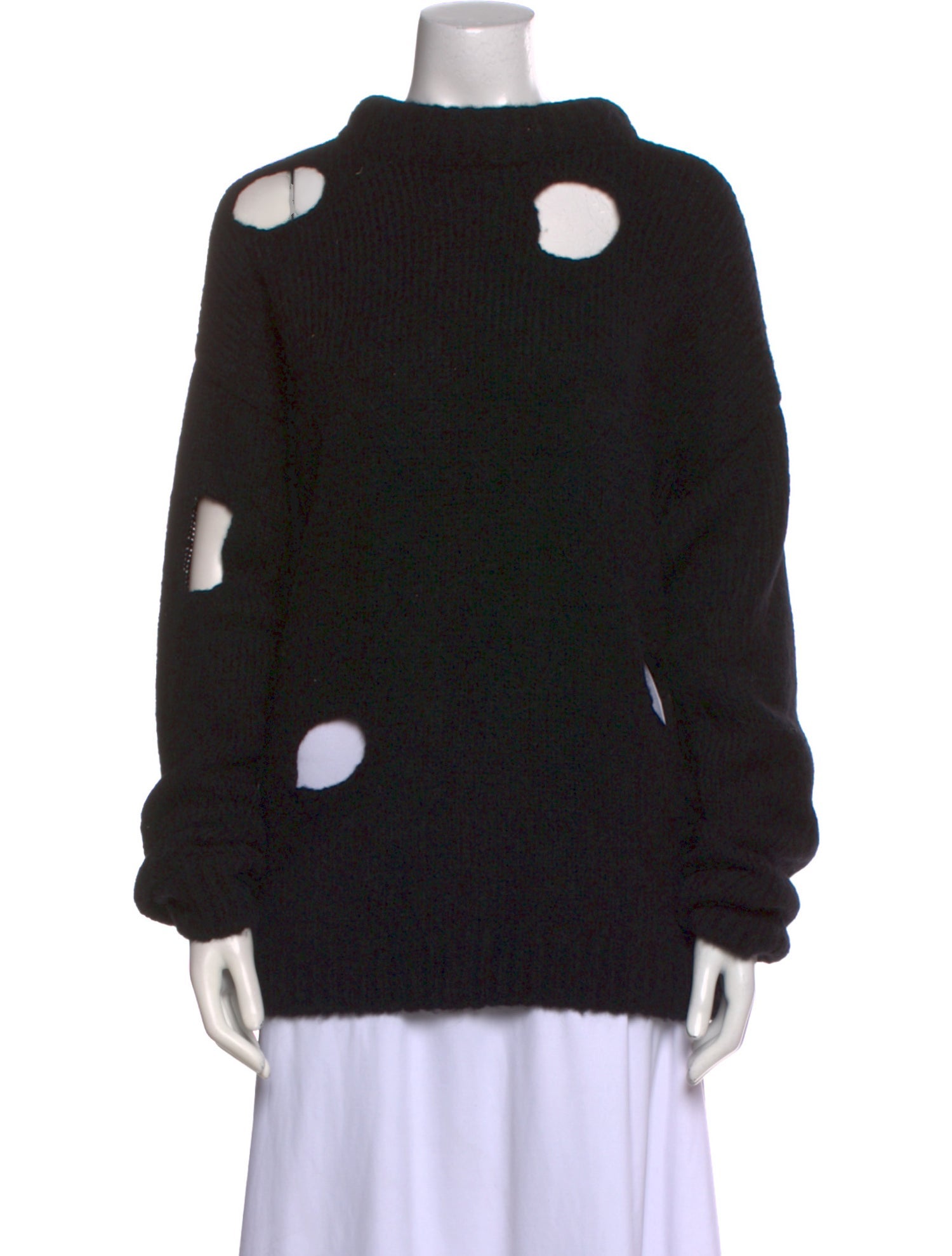 Tibi Alpaca Mock Neck Sweater