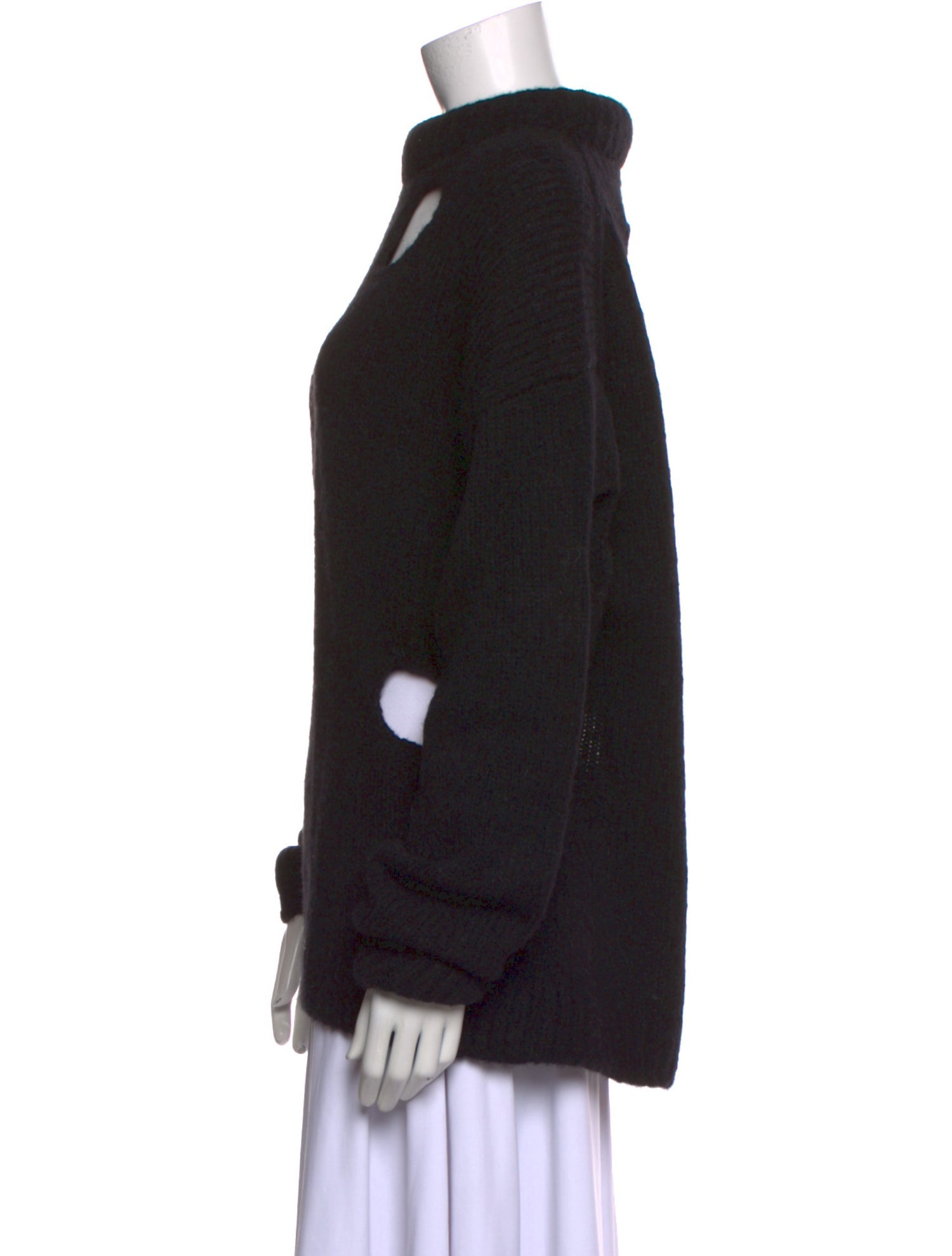 Tibi Alpaca Mock Neck Sweater