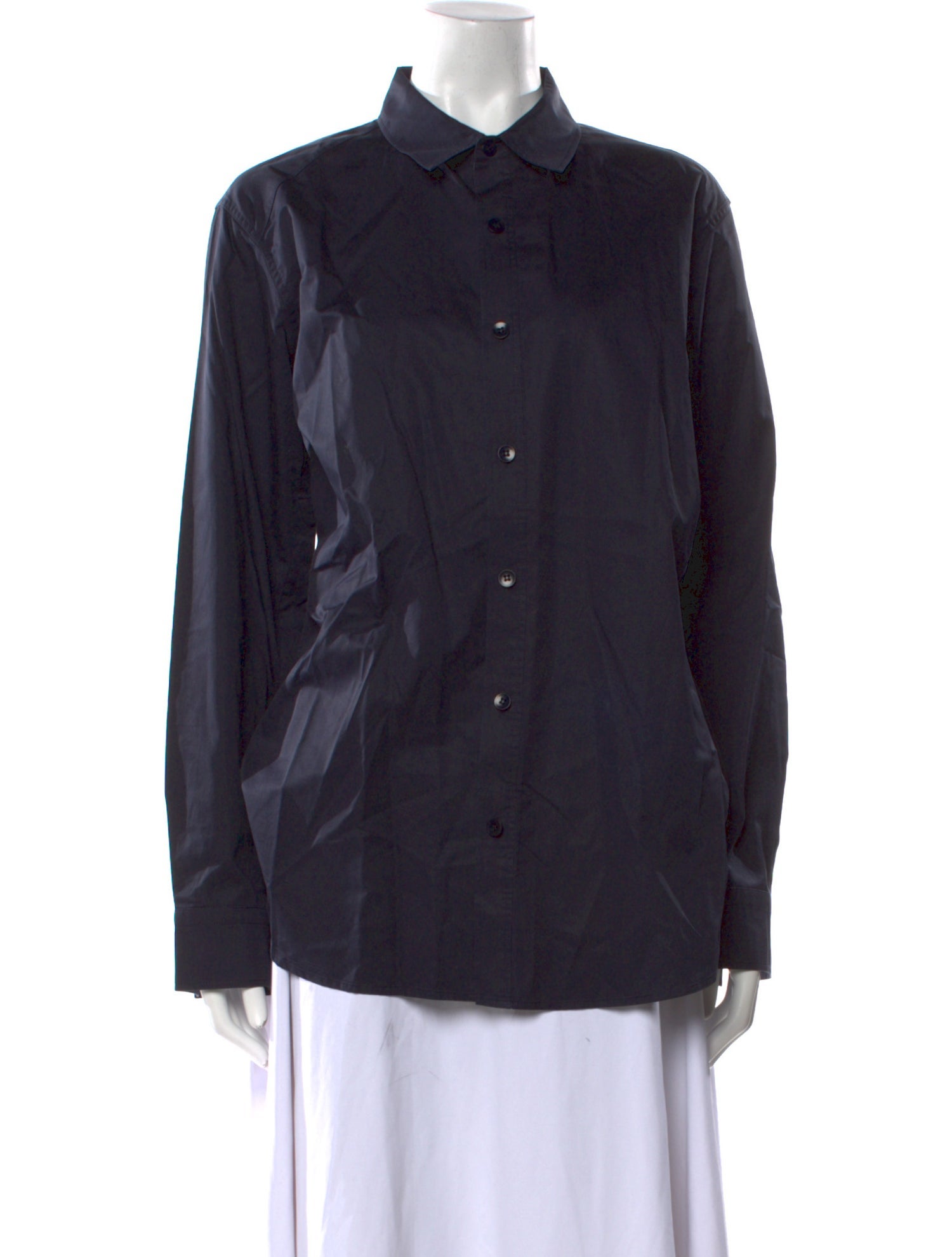 Tibi Long Sleeve Button-Up Top