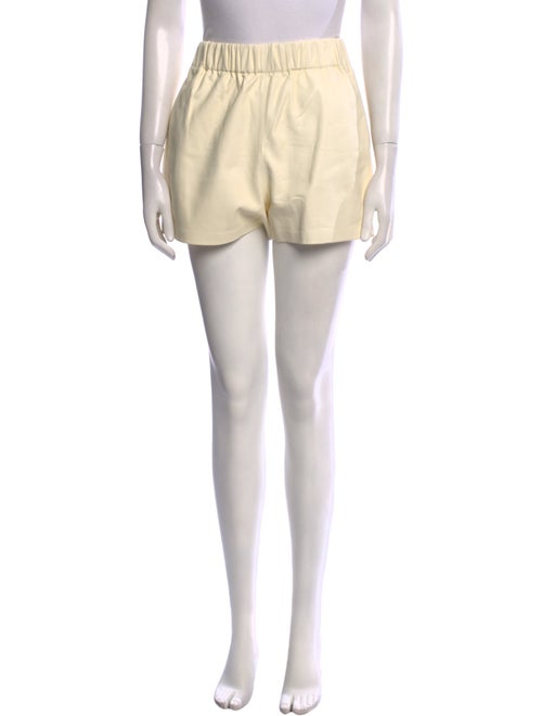Tibi Lamb Leather Mini Shorts