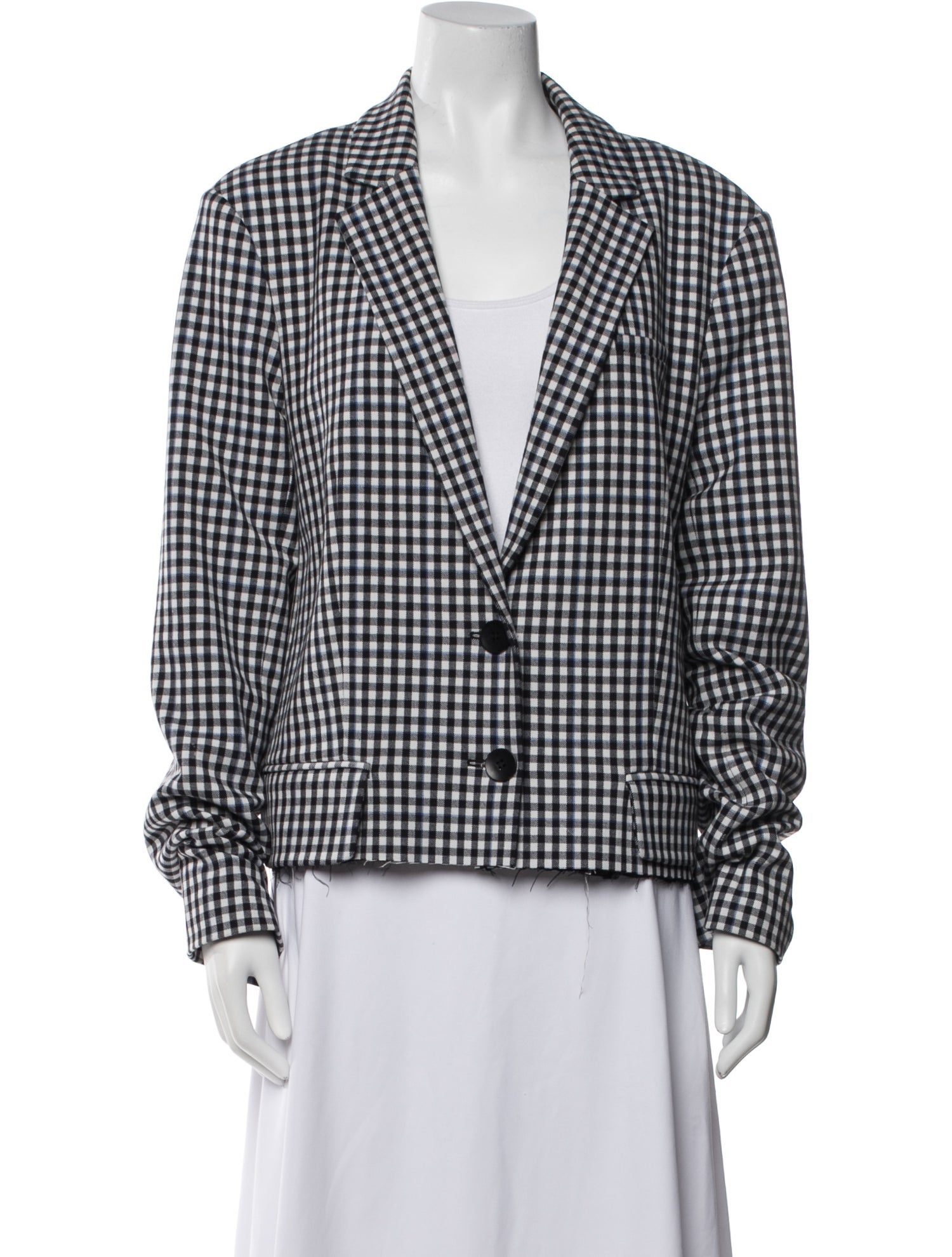 Tibi Plaid Print Blazer
