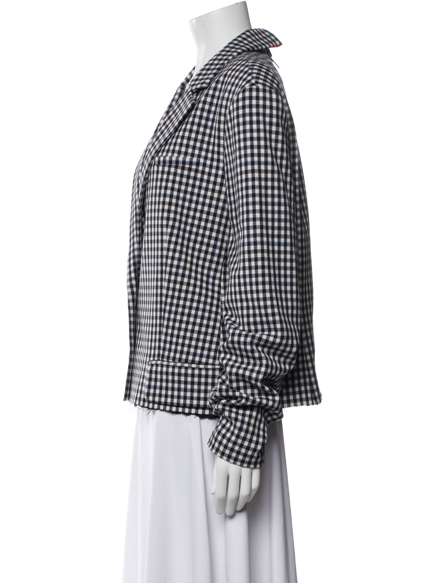 Tibi Plaid Print Blazer
