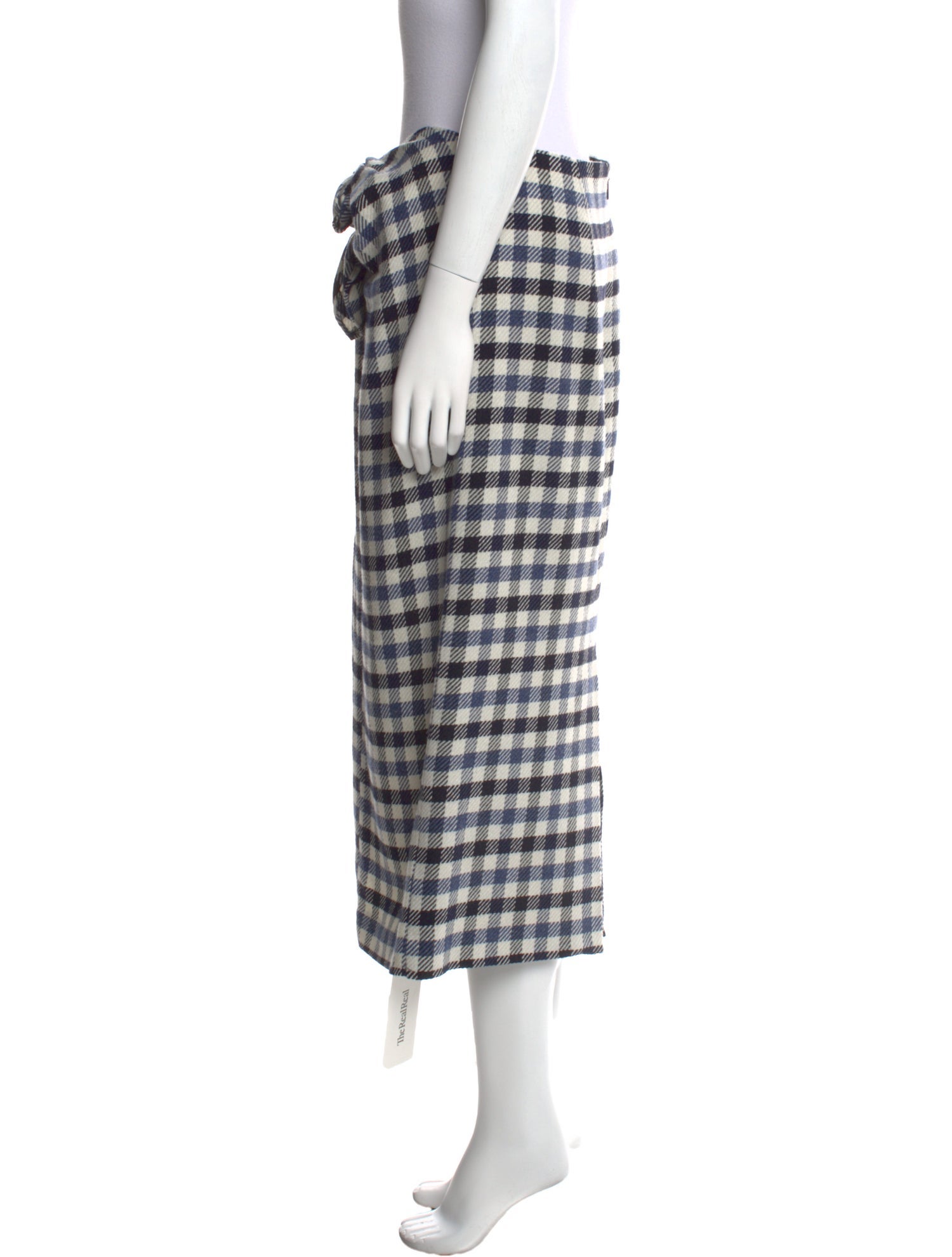 Tibi Plaid Print Midi Length Skirt