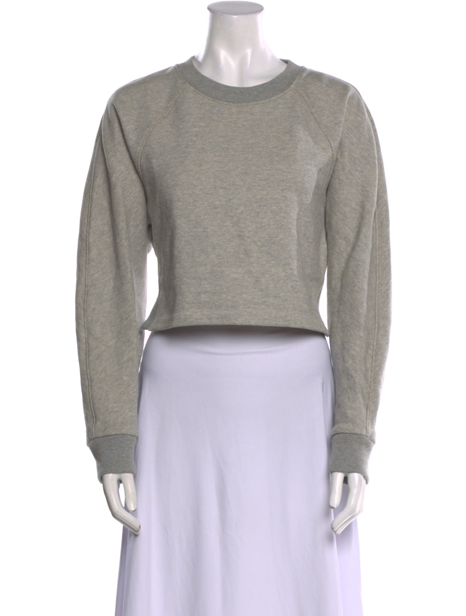 Tibi Crew Neck Long Sleeve Sweatshirt