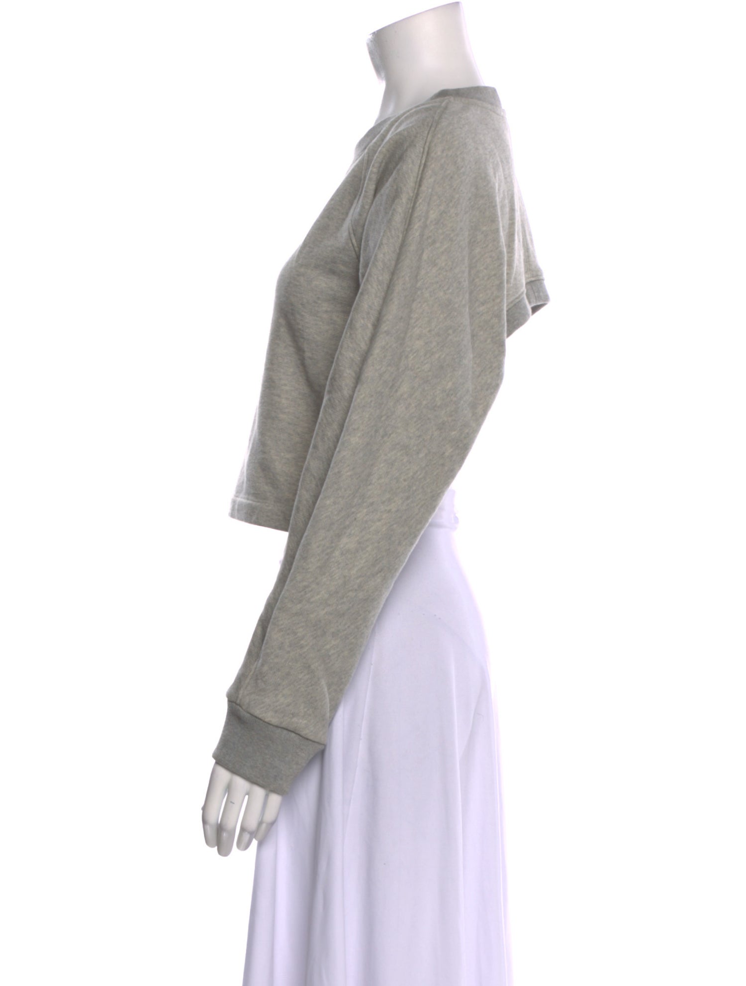 Tibi Crew Neck Long Sleeve Sweatshirt