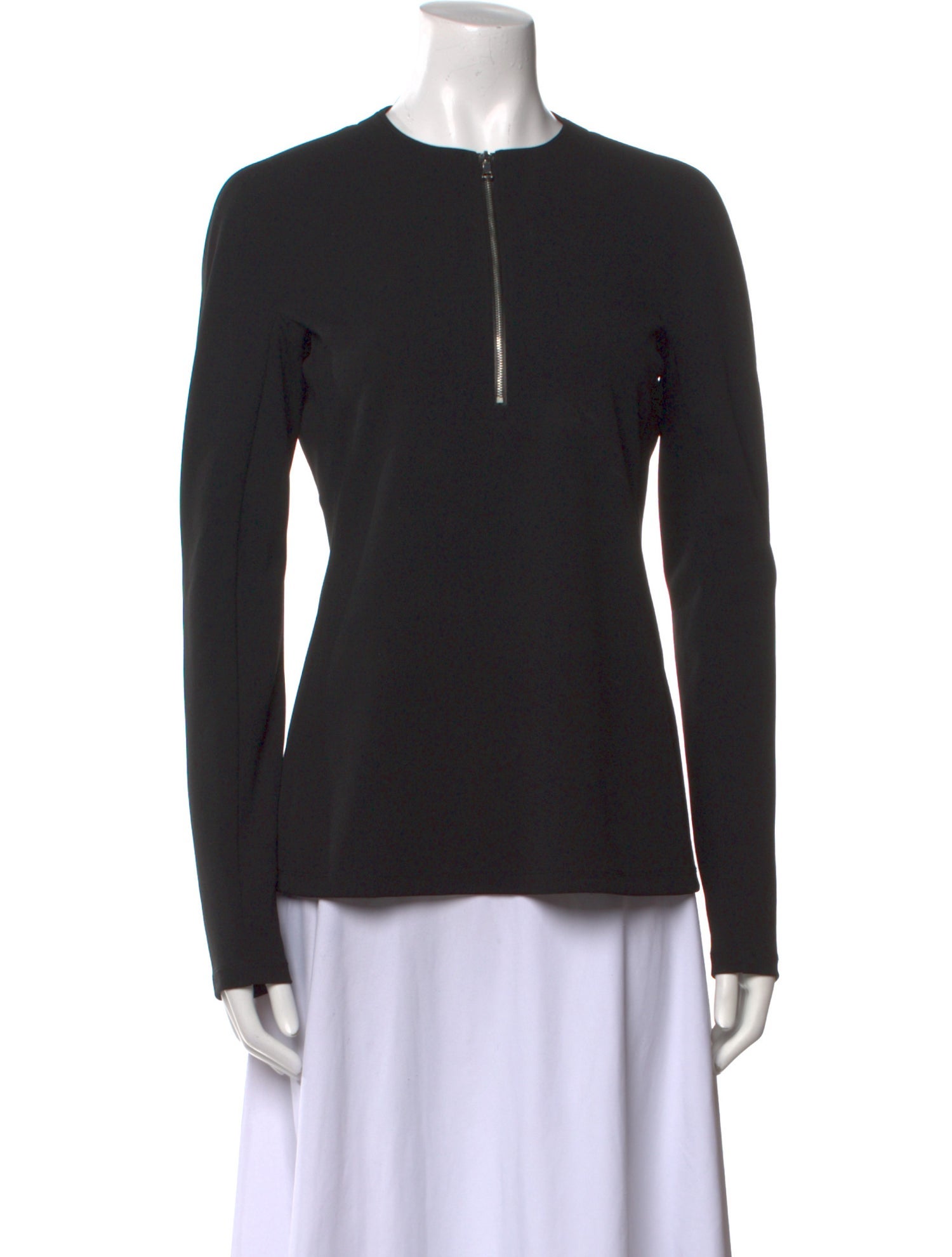 Tibi Crew Neck Long Sleeve Sweatshirt