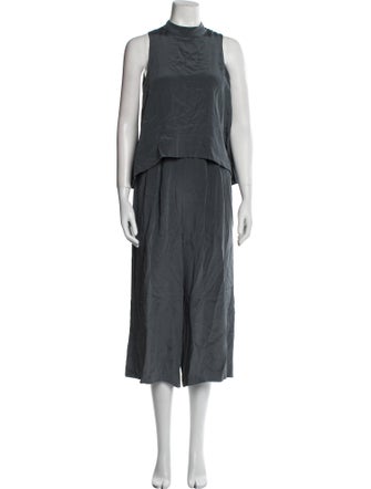 Tibi Silk Mock Neck Jumpsuit
