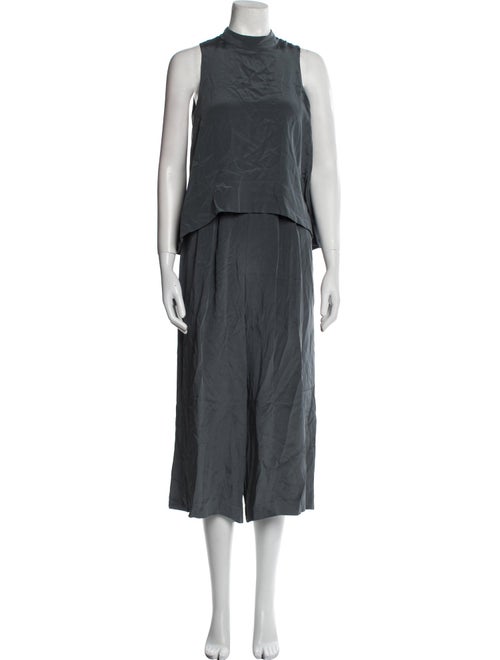 Tibi Silk Mock Neck Jumpsuit