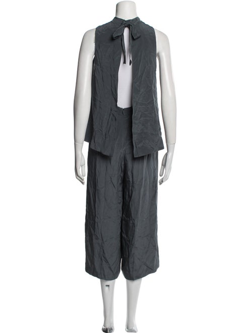 Tibi Silk Mock Neck Jumpsuit