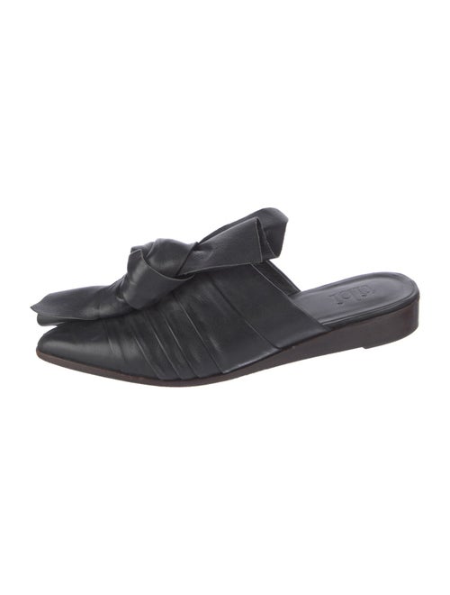 Tibi Leather Bow Accents Mules