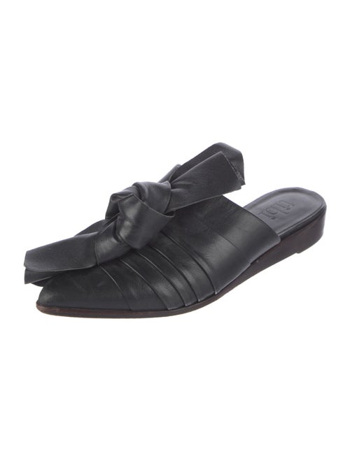 Tibi Leather Bow Accents Mules