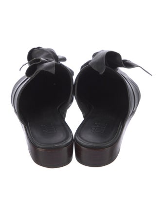 Tibi Leather Bow Accents Mules