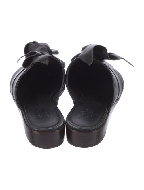 Tibi Leather Bow Accents Mules