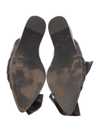Tibi Leather Bow Accents Mules