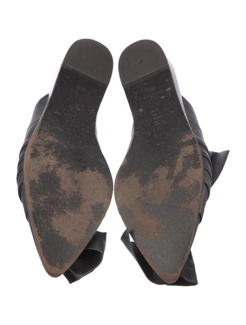 Tibi Leather Bow Accents Mules