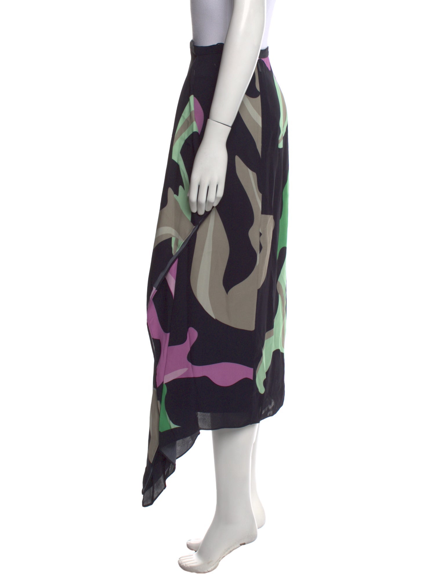 Tibi Printed Midi Length Skirt