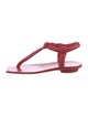 Tibi Leather T-Strap Sandals